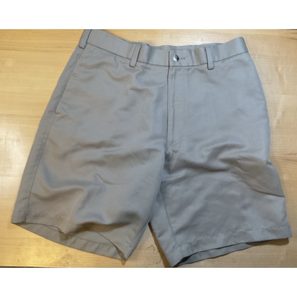Men's Roundtree & Yorke Chino Khaki Easy Care Shorts PocketsSize 34